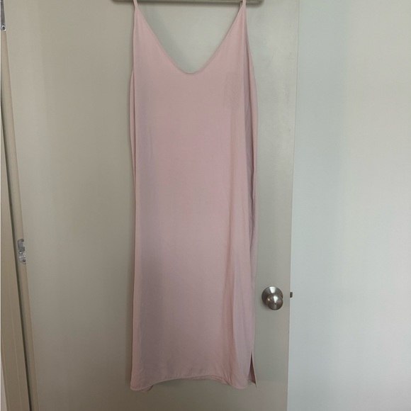 Everlane Japanese GoWeave SlipMidi Dress Rose Pink - Picture 2 of 4